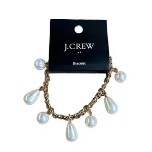 J. Crew Gold Pearl Bracelet